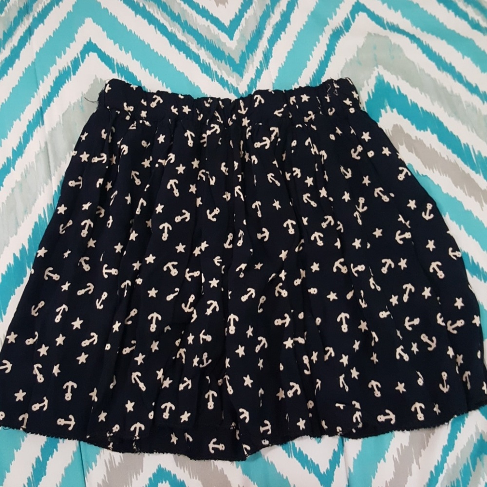 Navy skirt with anchor/star design